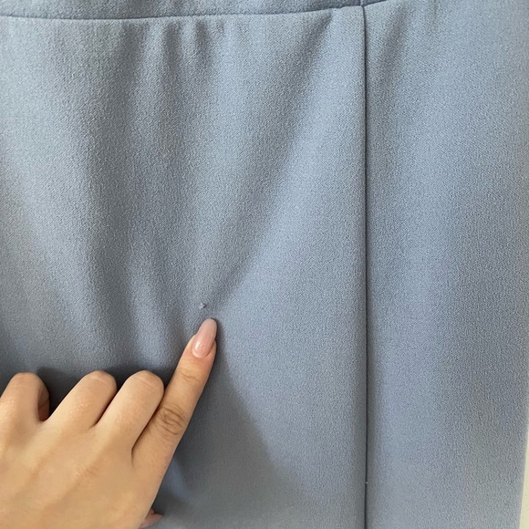 Lulus Song of Love Blue Grey Off-the-Shoulder Maxi Dress - Picture 6 of 8